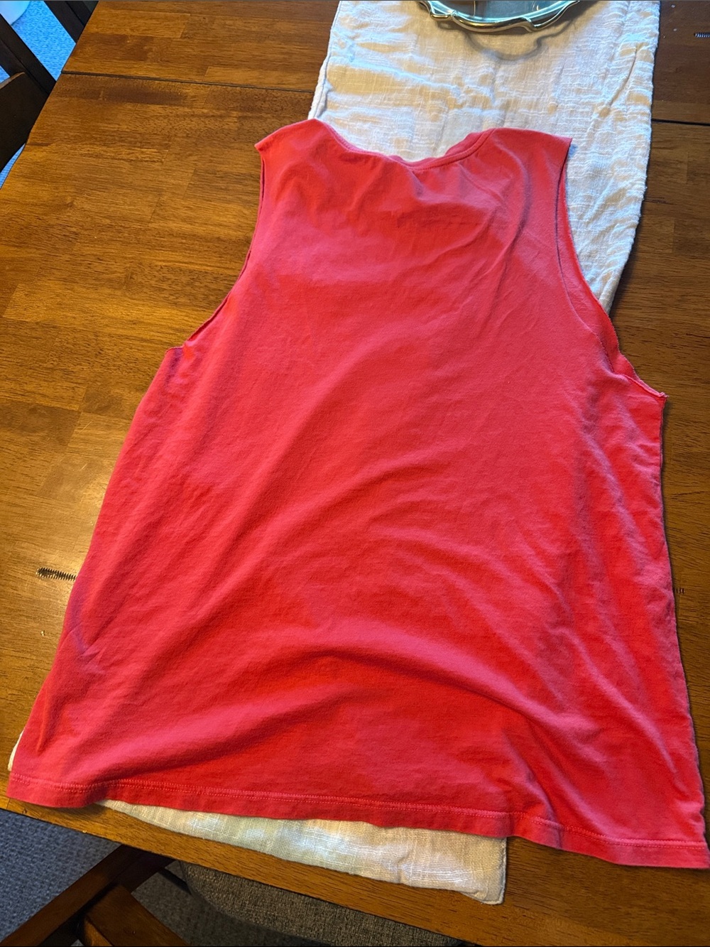 LetLuv Bowie Tank sleeveless muscle tee cut off red M graphic Anthropologie - Picture 8 of 8